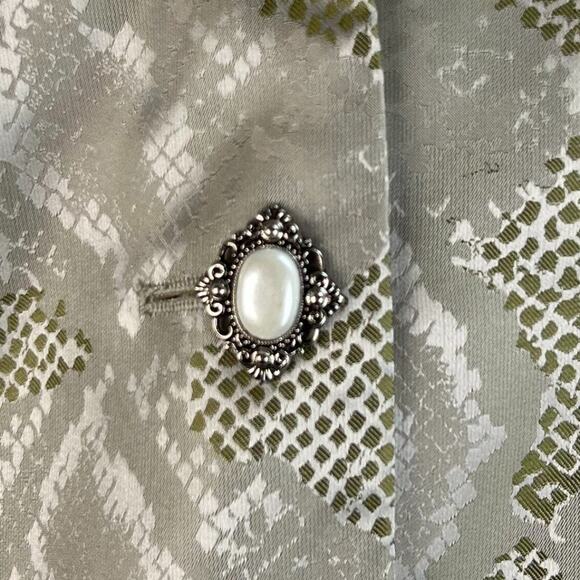 Samuel Dong Reptile Print Cropped Jacket Sz L - Picture 4 of 8